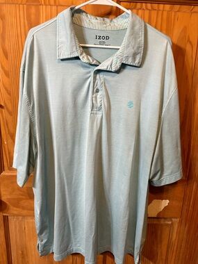 Izod Men's Pale Blue Polo with Subtle Logo